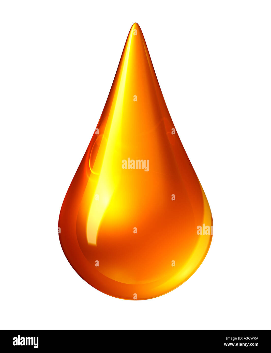 Goccia di olio simbolo della materia prima combustibile liquido e benzina risorsa energetica olio minerale Foto Stock