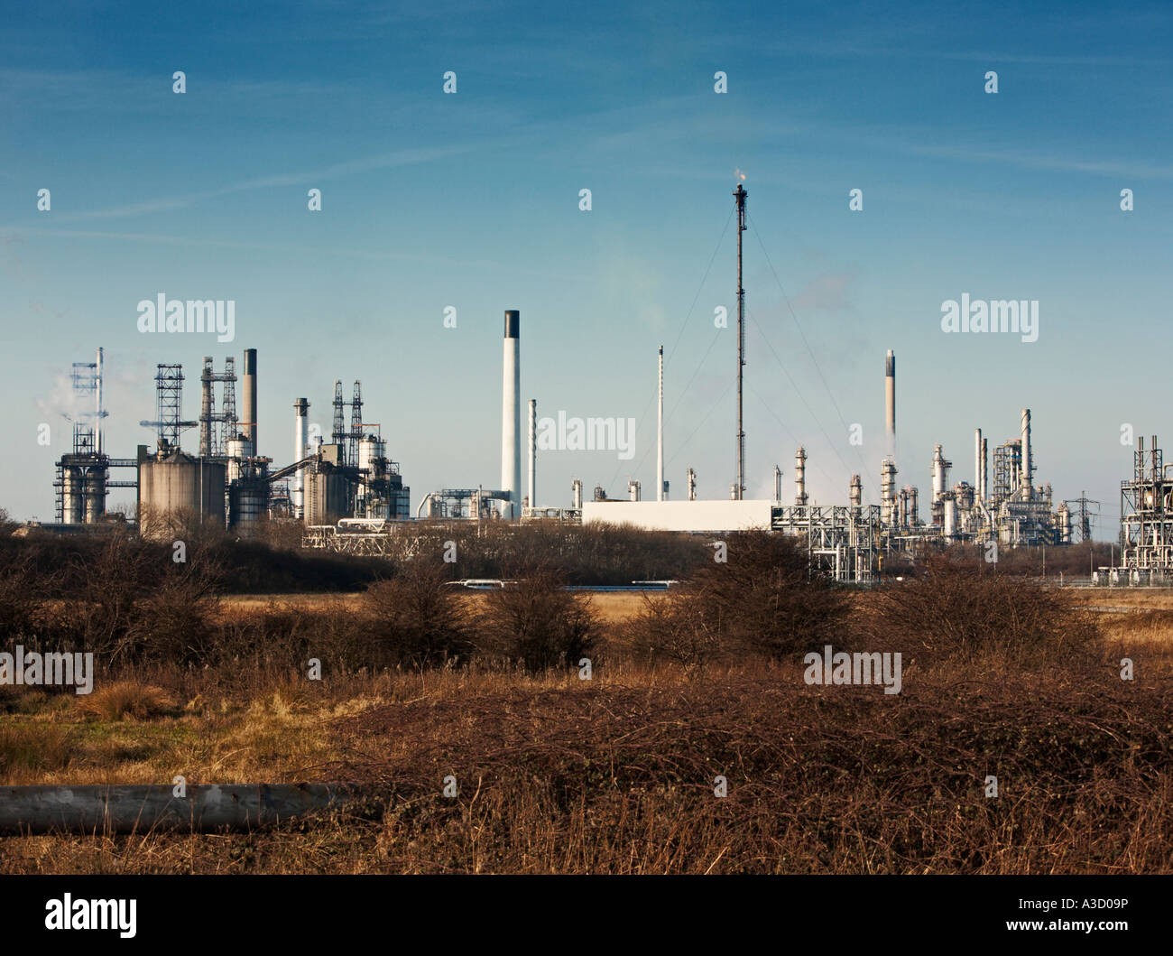 Conoco Phillips raffineria di petrolio a sud Killingholme, Immingham, Lincolnshire, England, Regno Unito Foto Stock