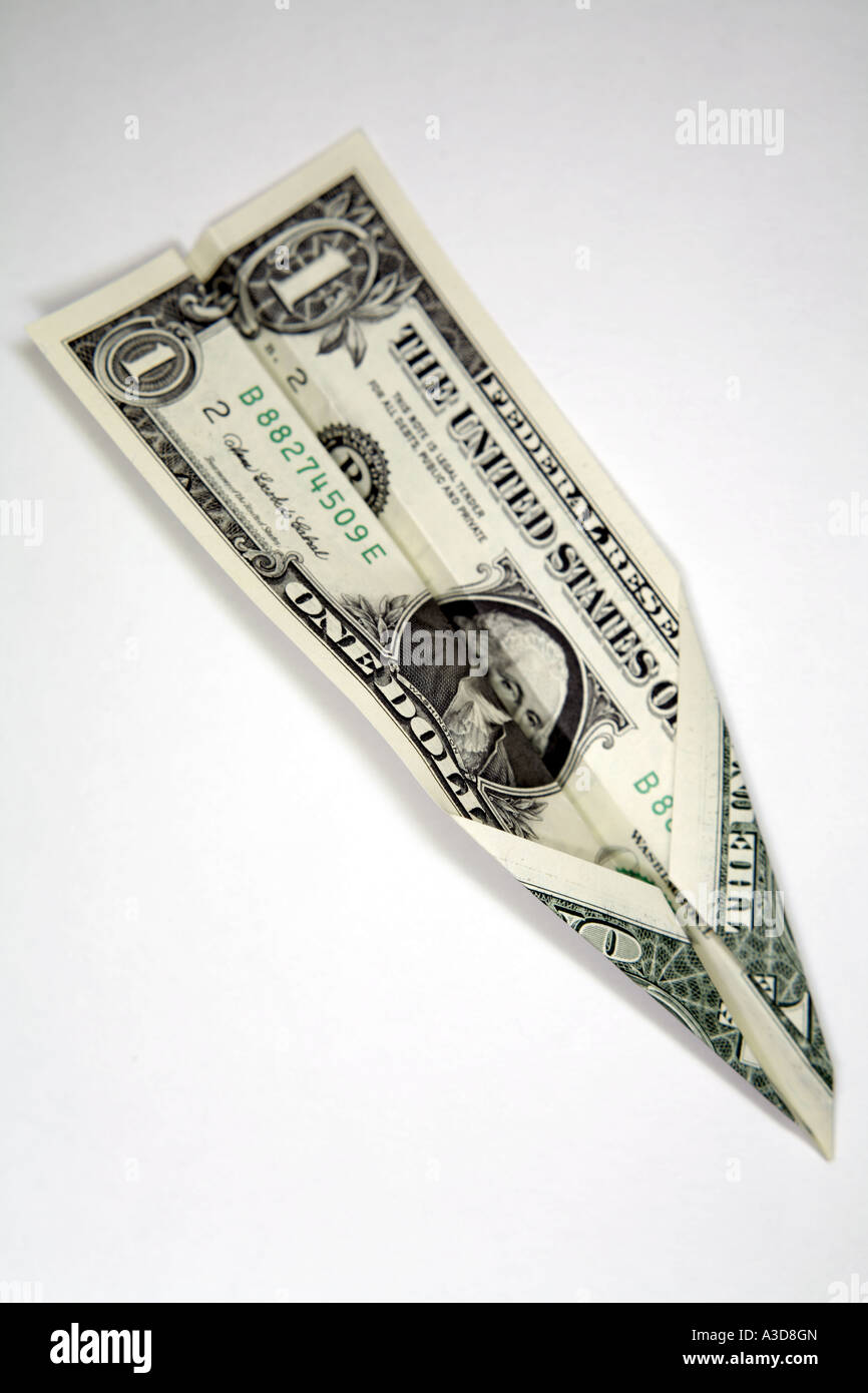 Dart di denaro effettuate dagli Stati Uniti un dollaro Foto Stock