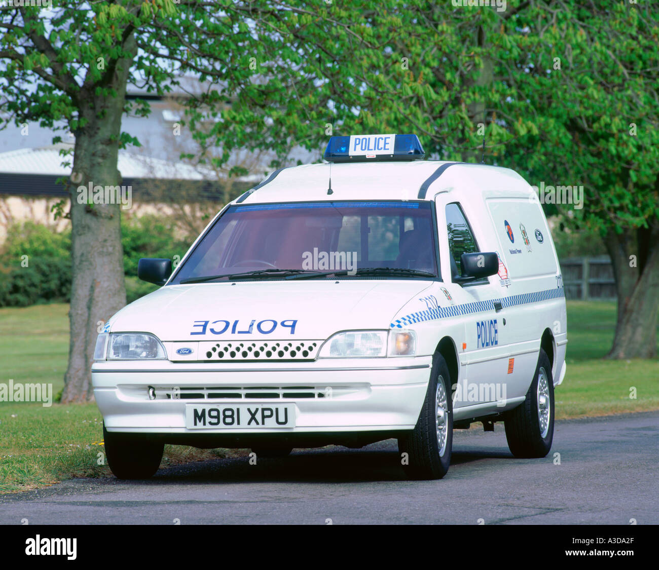 1995 Ford Escort Ecostar polizia elettrico van Foto Stock