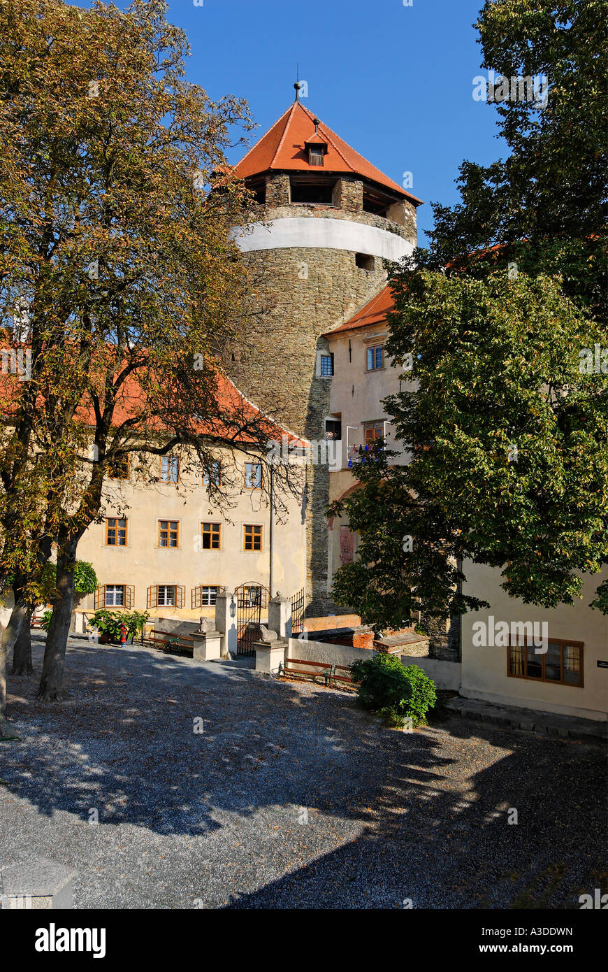 Il castello di Schlaining Stadtschlaining distretto di Oberwart Burgenland Austria corte Foto Stock