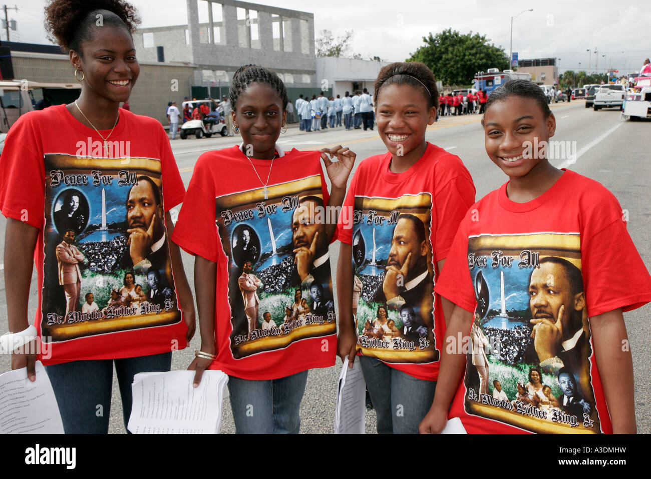 Miami Florida,Liberty City,Martin Luther King Parade,Junior,Jr.,L.,MLK,M.L.K.,storia,tradizione,movimento dei diritti civili,festival,festival,area fieristica Foto Stock