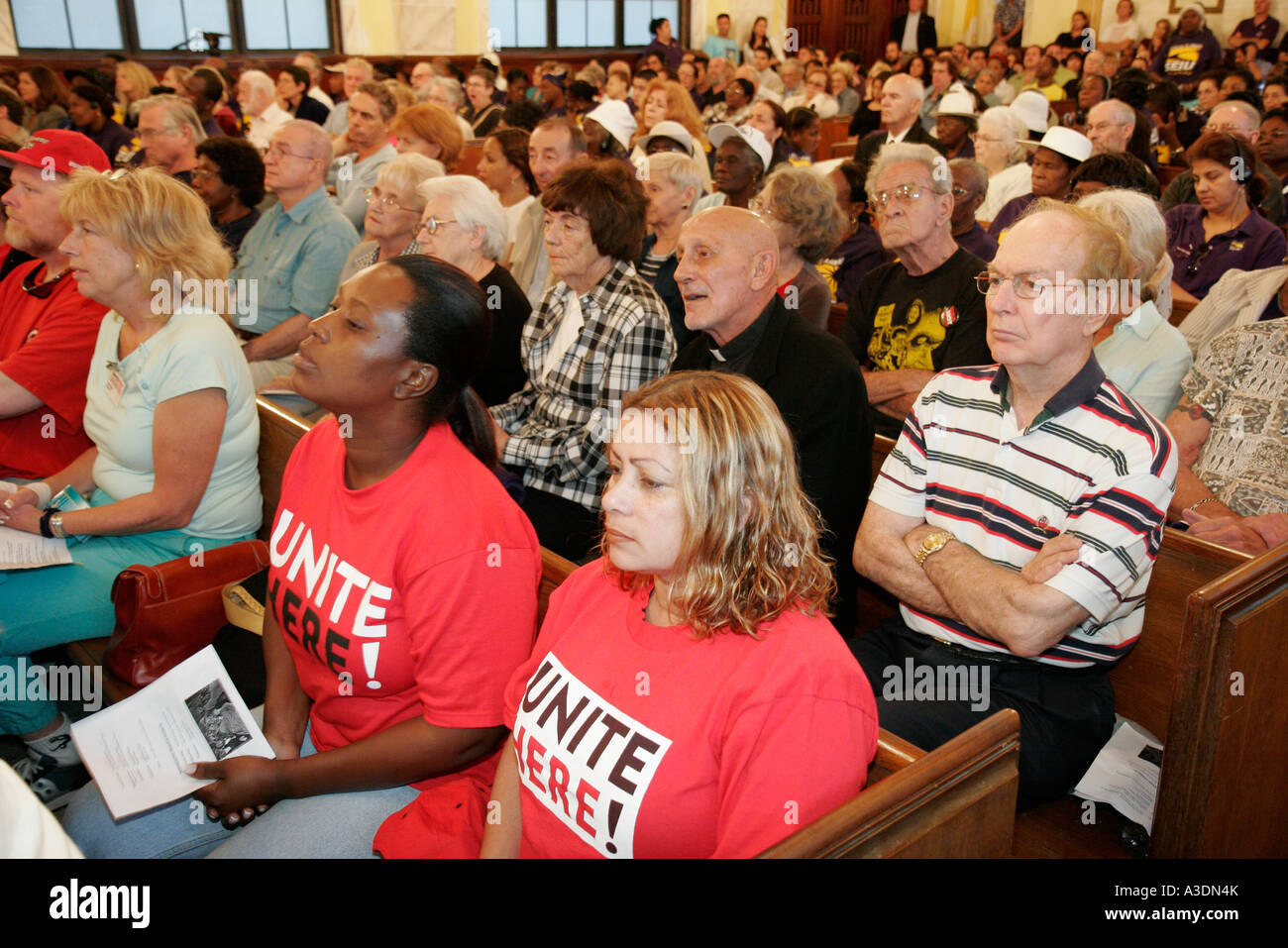 Miami Beach Florida,Francis de Sales Church,Martin Luther King Day,Junior,Jr.,L.,MLK,M.L.K.,Interfaith Prayer Vigil & March,Black History,Civil Rights Foto Stock