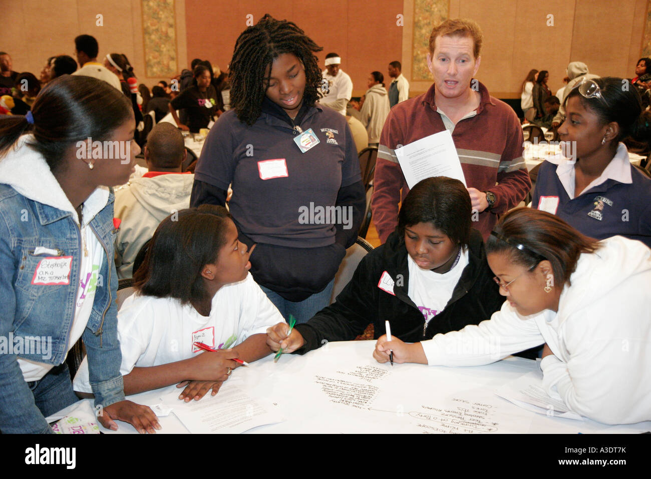 Miami Florida,Drug Free Youth in Town DFYIT club, anti-dipendenza programma organizzazione no profit, annuale HS Summit, studenti studente insegnante, insegnante Foto Stock