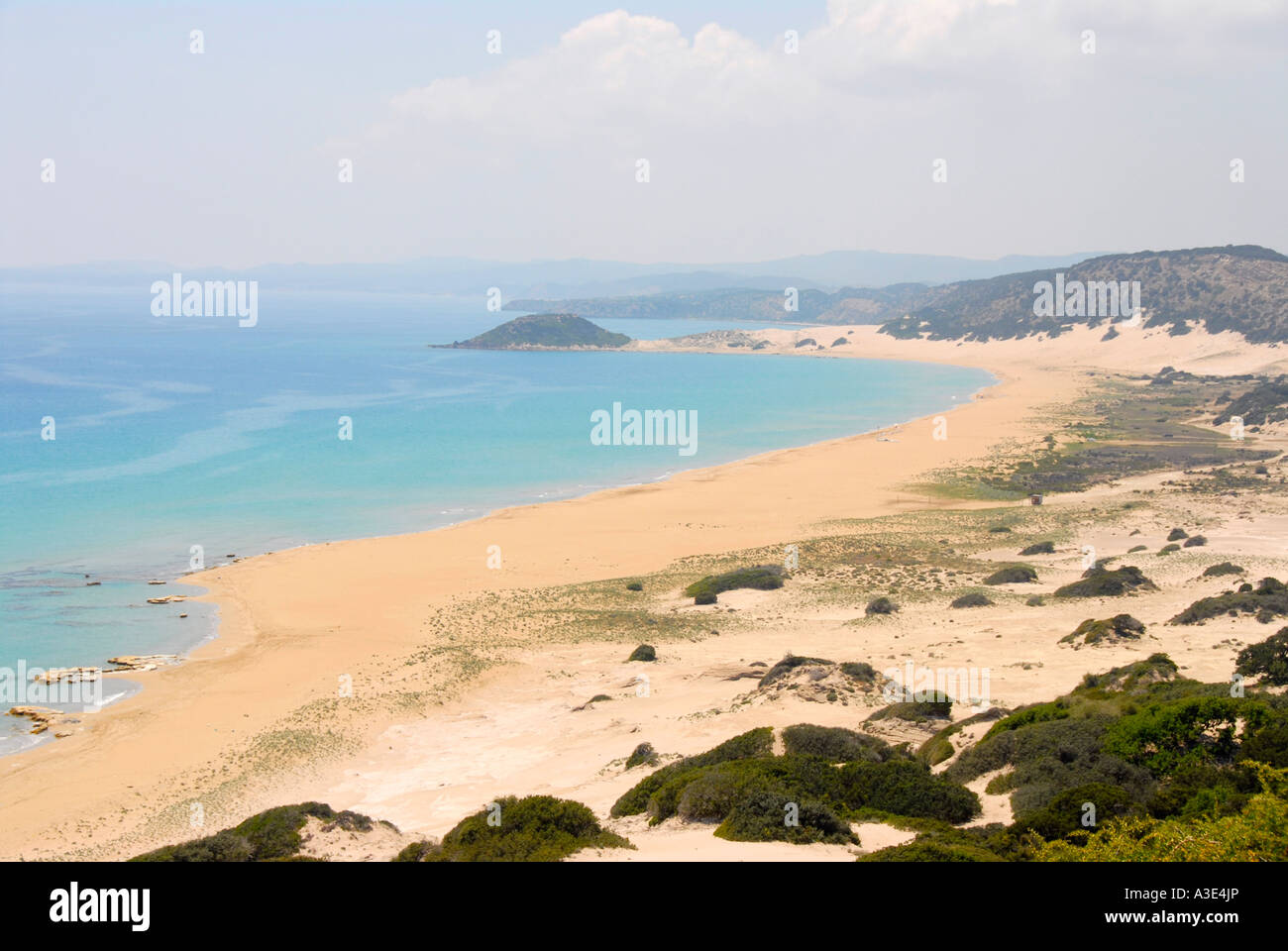 Golden Sands Beach Karpaz penisola a nord di Cipro Foto Stock