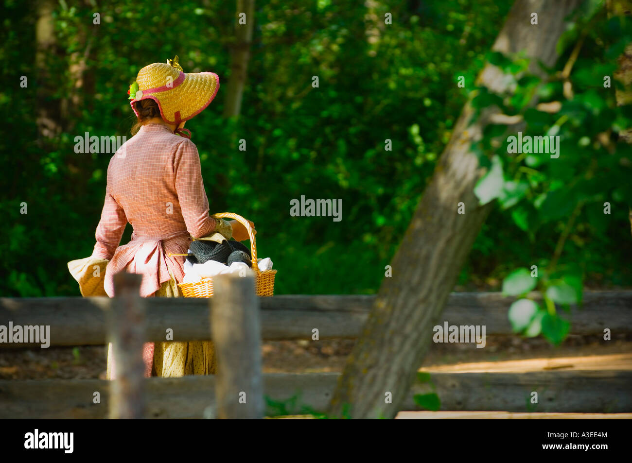 Donna in costume Foto Stock