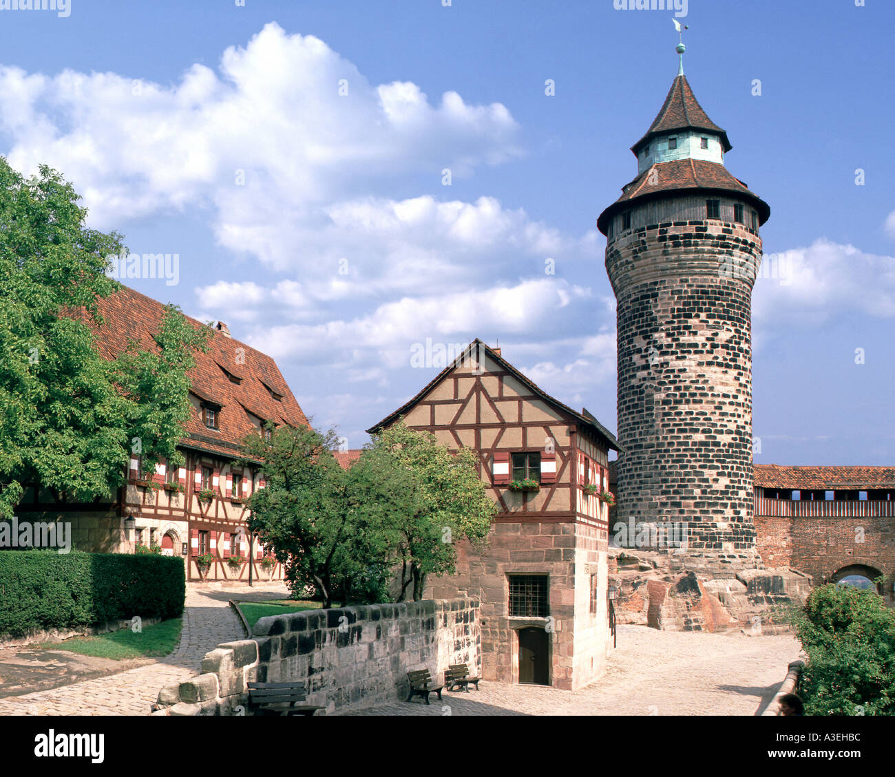 DE - Baviera: Lo storico Castello di Norimberga Foto Stock