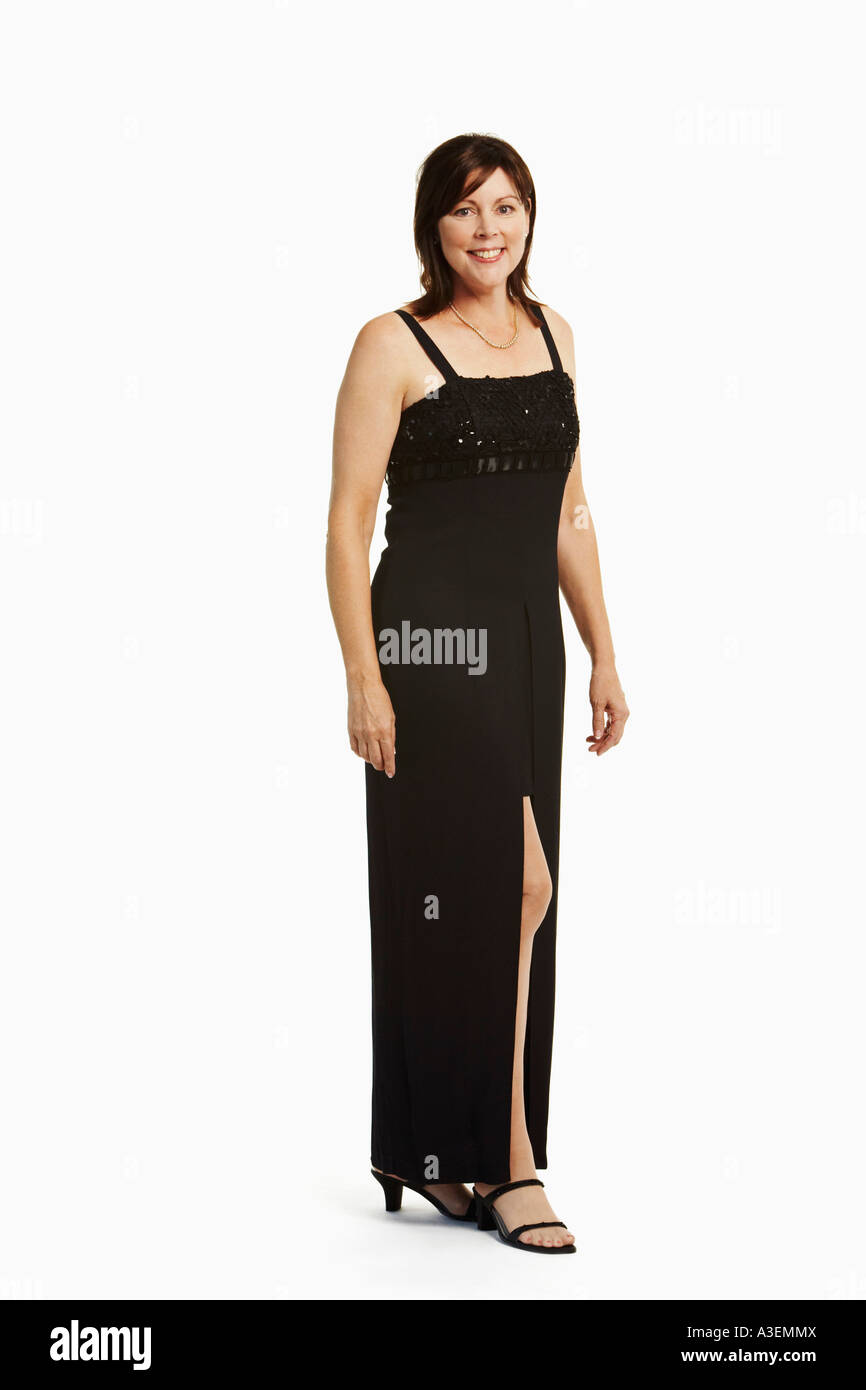 Ritratto di una donna matura in piedi Foto Stock