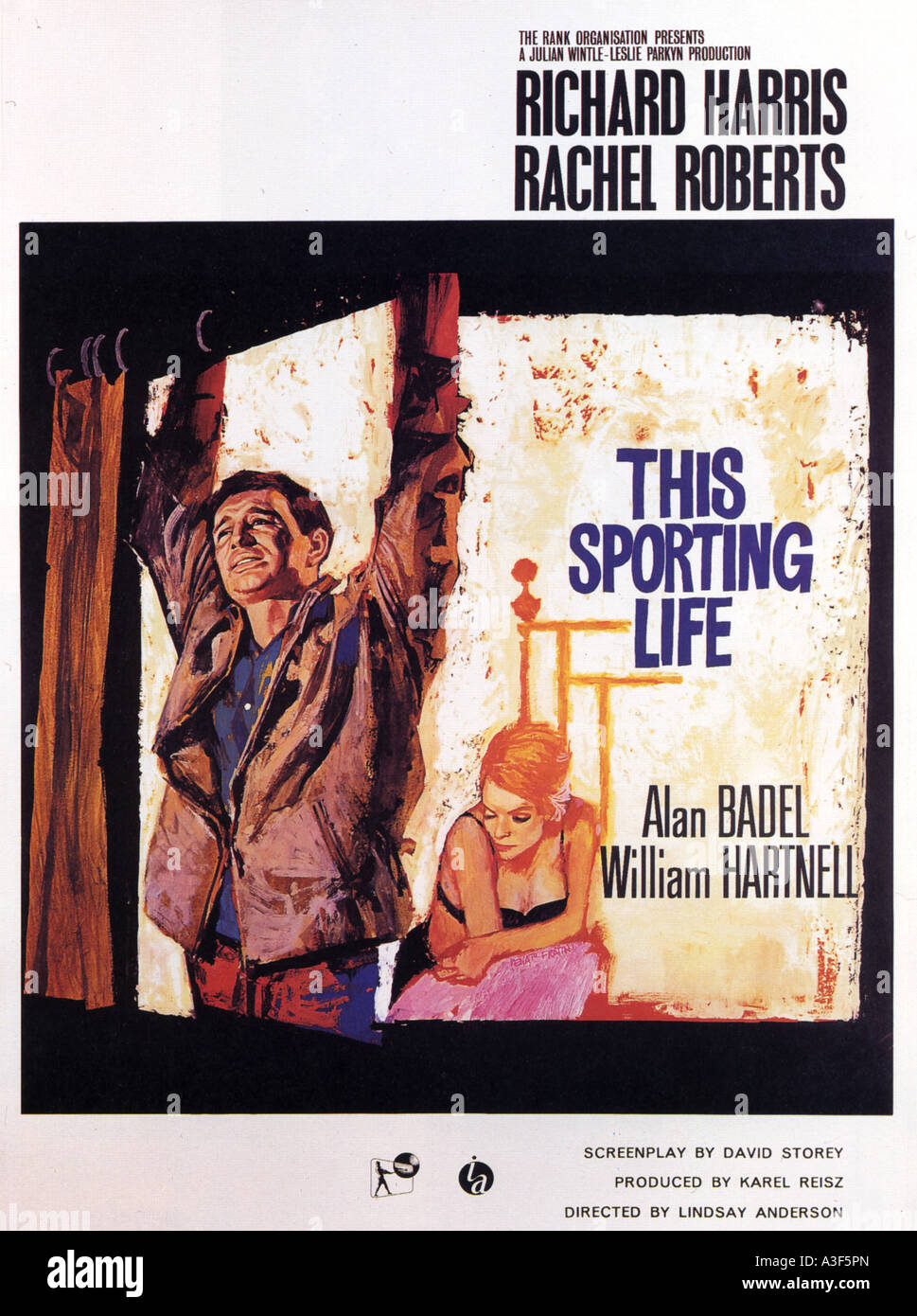 Questo sporting Life poster per 1963 Rank film con Richard Harris e Rachel Roberts Foto Stock