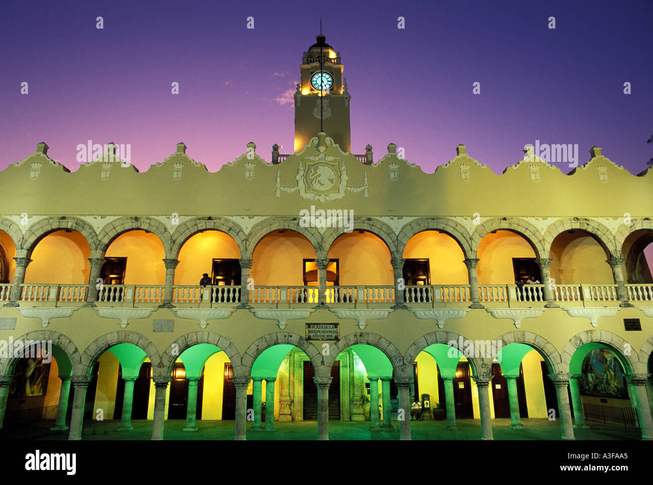 Messico Merida Palacio Municipal Foto Stock