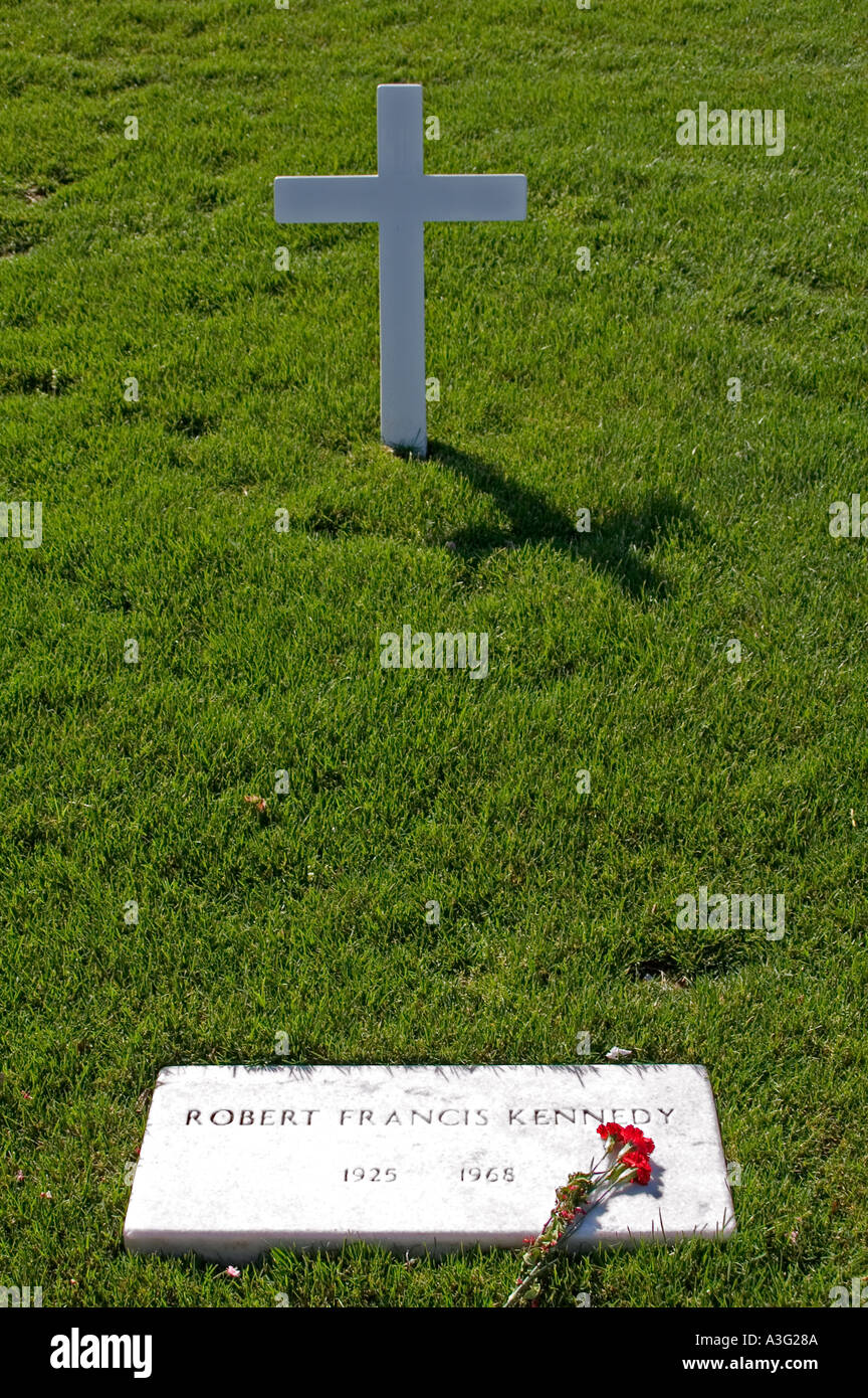 Robert Kennedy' s grave, il Cimitero di Arlington Washington DC USA Foto Stock