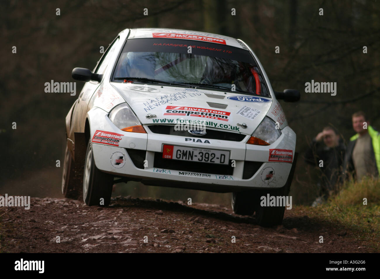 Ford Ka auto racing in stadi grizedale rally, Lake District, REGNO UNITO Foto Stock