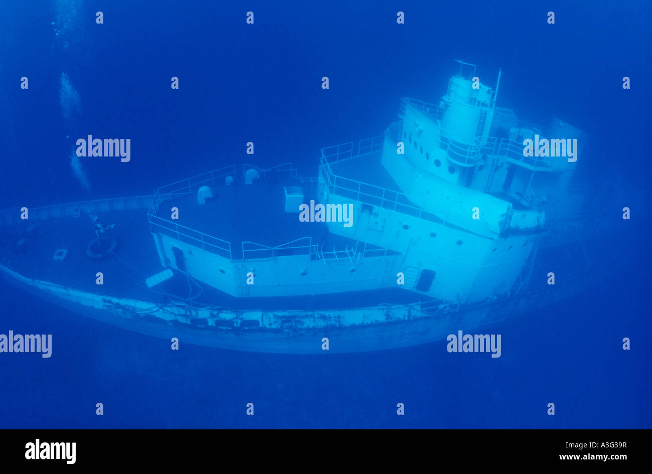 Il giorno che la taglierina USCG DUANE fu affondato da un reef artificiale KEY LARGO FLORIDA Foto Stock