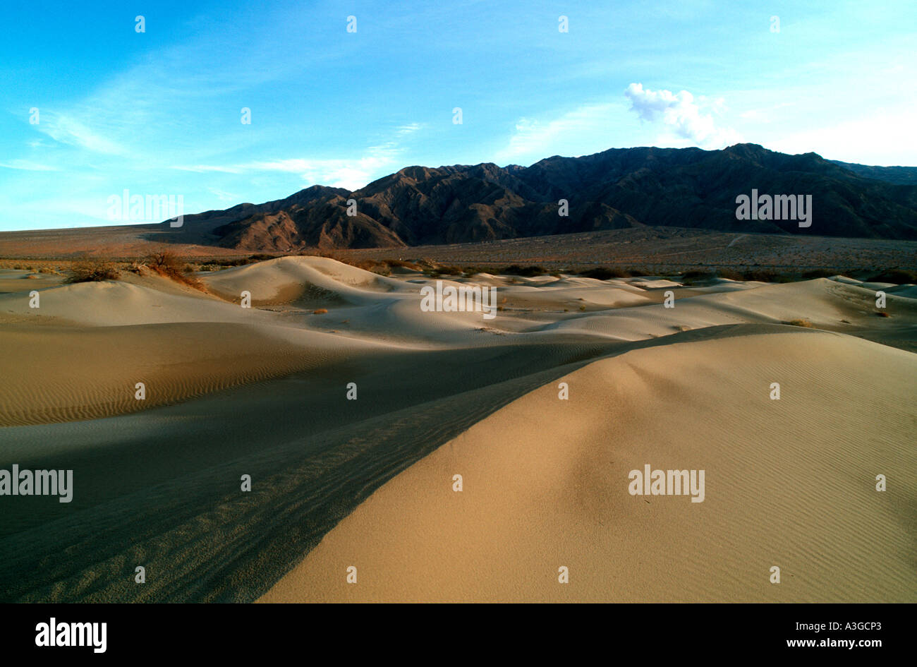 Dune di sabbia tubo da stufa pozzetti Death Valley California Foto Stock