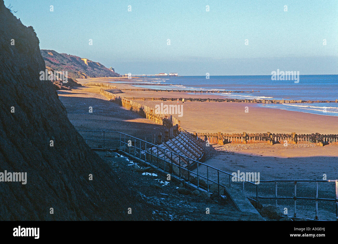 Mare e protezione storm North Norfolk Foto Stock