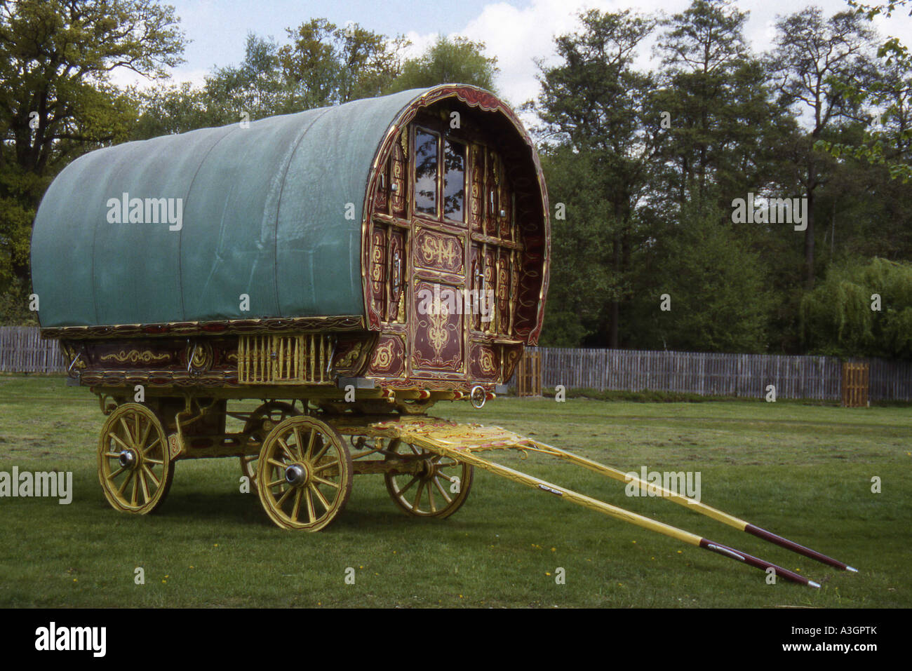 Gypsy Caravan, Bushy Park, vicino a Londra Foto Stock