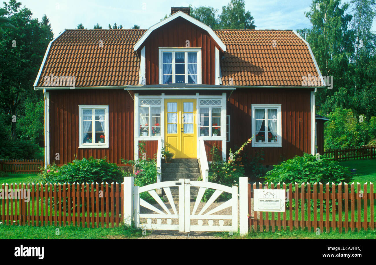 La casa originale che è stata usata nel film basato sul Emil libri di Astrid Lindgren nel sud della Svezia Foto Stock