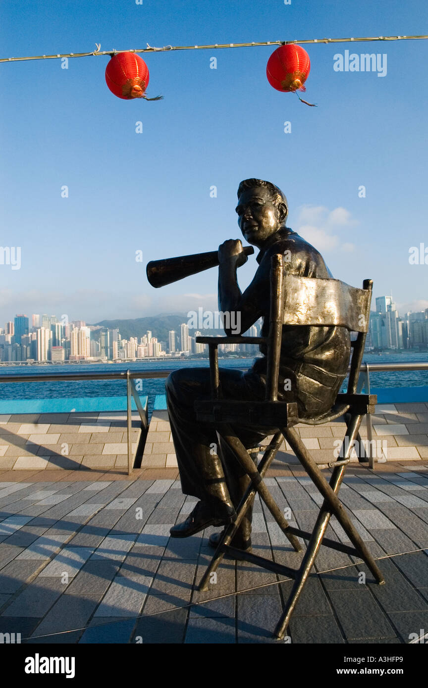 'Sculptures lungo il Viale delle Stelle TST Kowloon Hong Kong" Foto Stock
