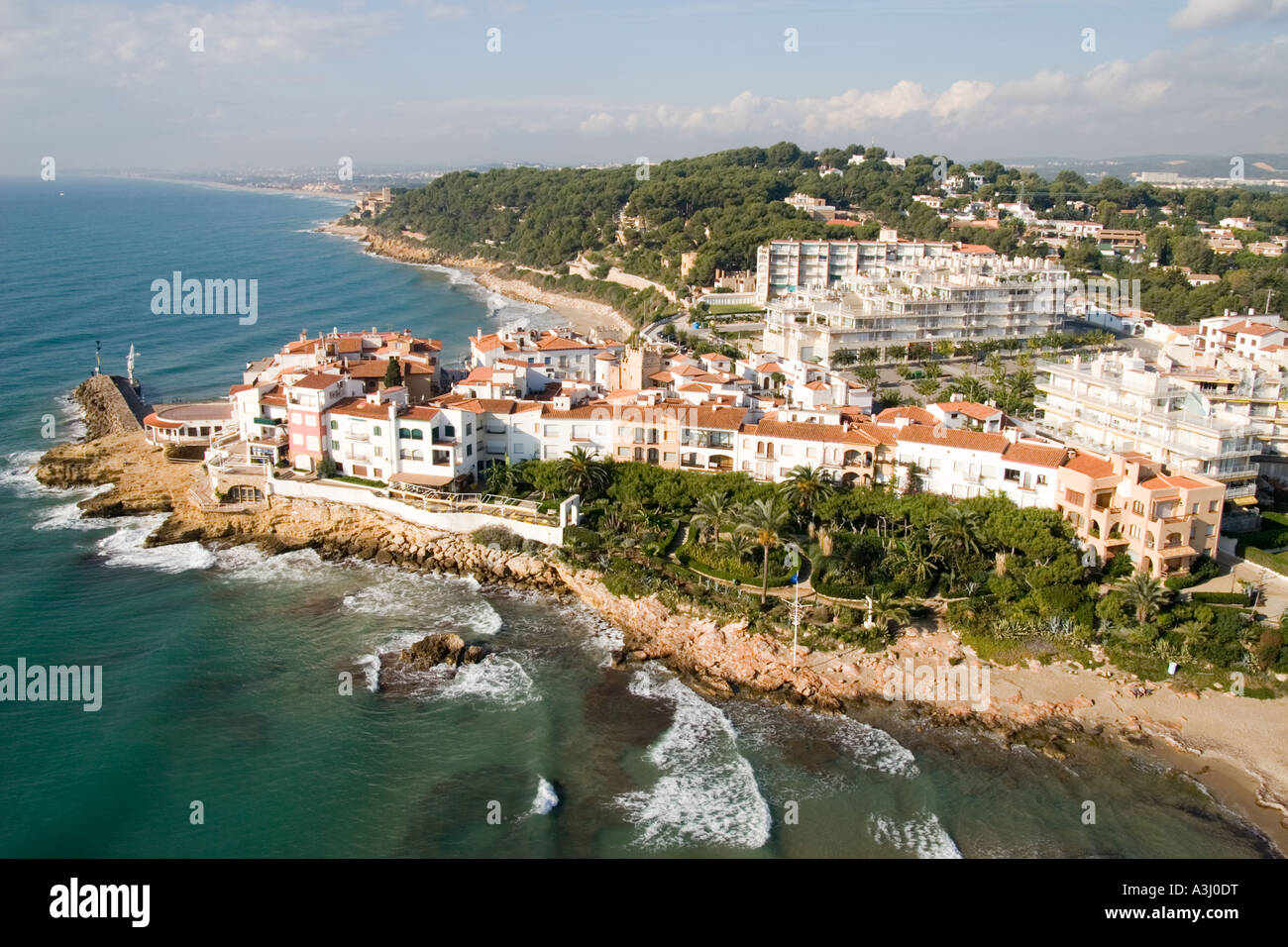 Vista aerea del ROC DE SANT GAIETA IN TARRAGONA Foto Stock