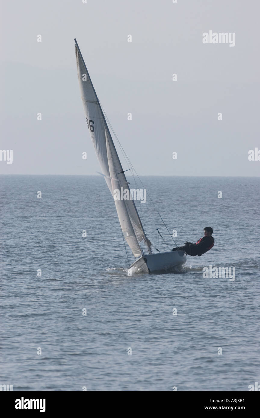 Barca a vela Dee Estuary REGNO UNITO Foto Stock