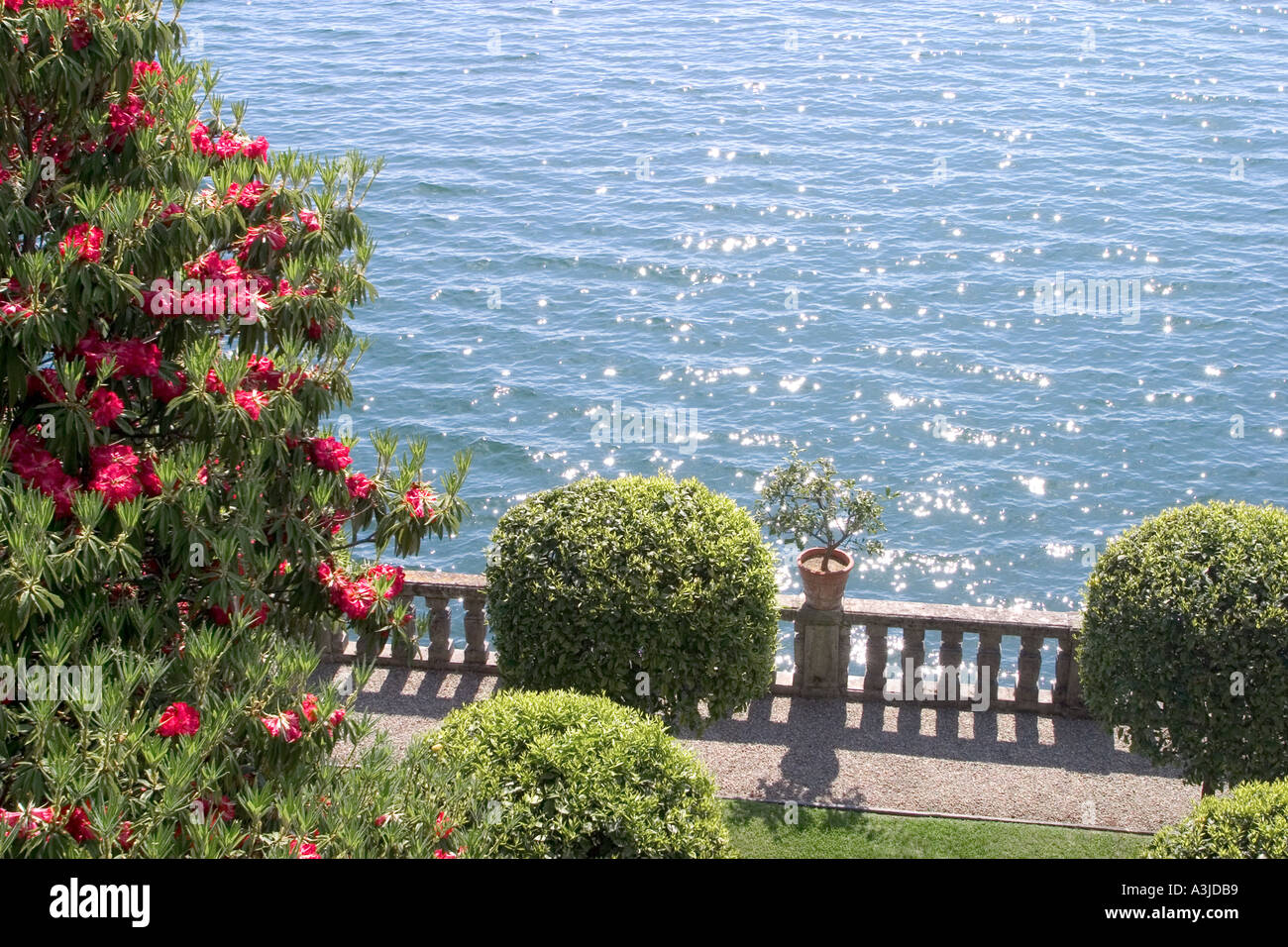 Il procedimento formale di inizio i giardini barocchi a Isola Bella Lago Maggiore Italia Foto Stock