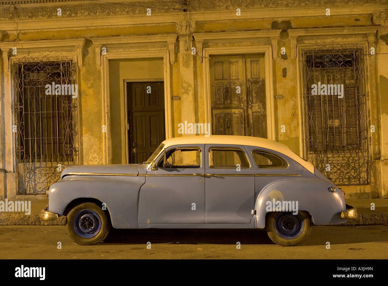 1950 s vettura americana, Cienfuegos, Cuba Foto Stock