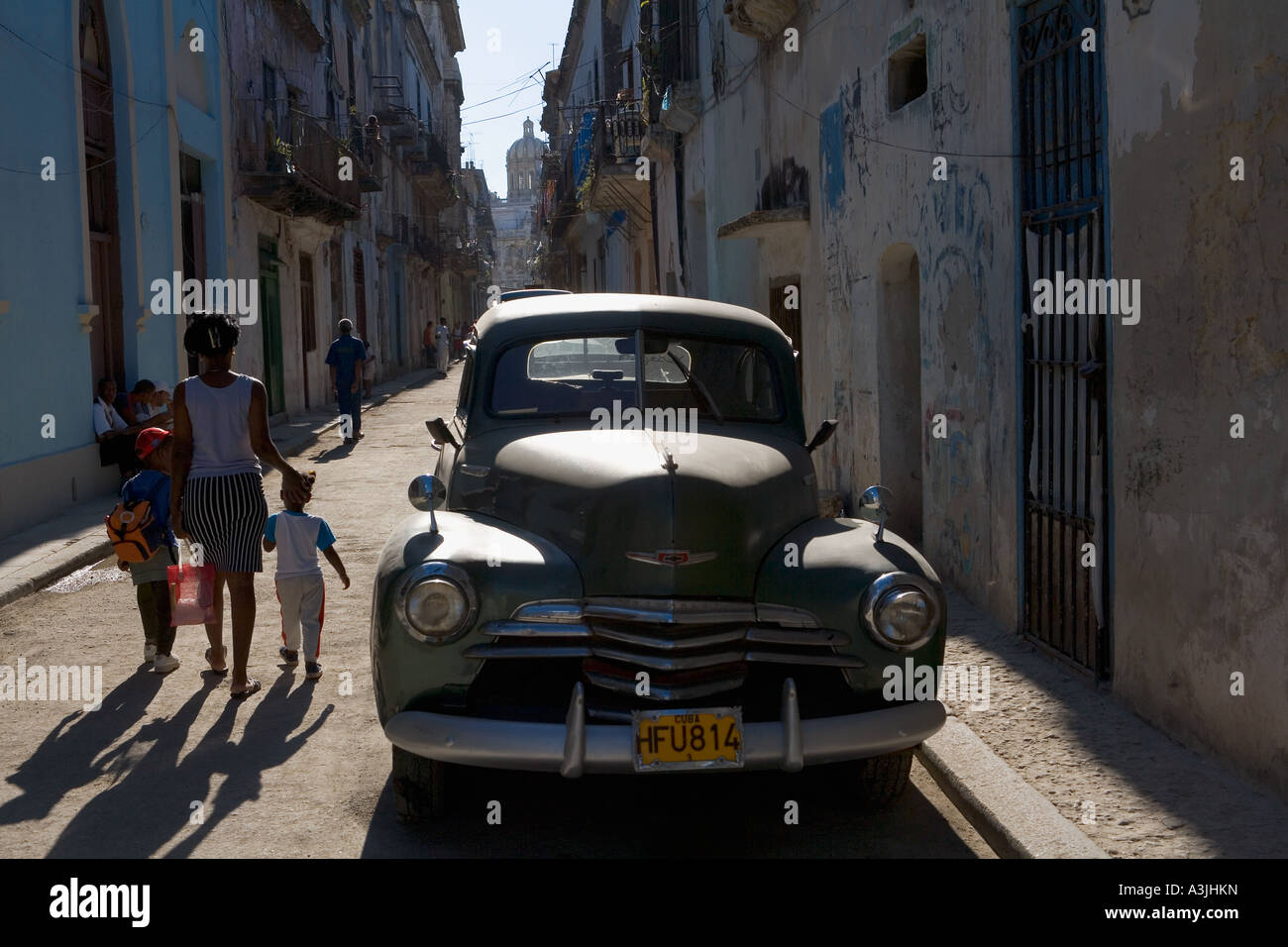 1950 s vettura americana, La Habana Vieja, Havana, Cuba Foto Stock