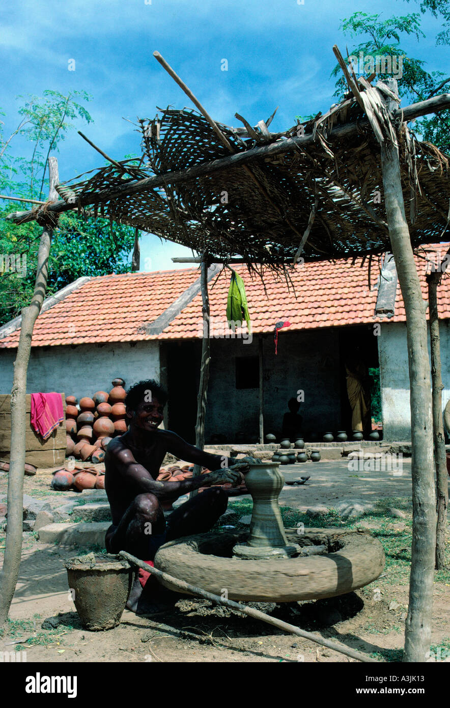 Pottery vicino alla città di pondicherry stato di tamilnadu india Foto Stock