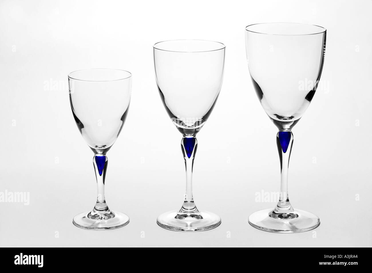 Blue Drop bicchieri Foto Stock