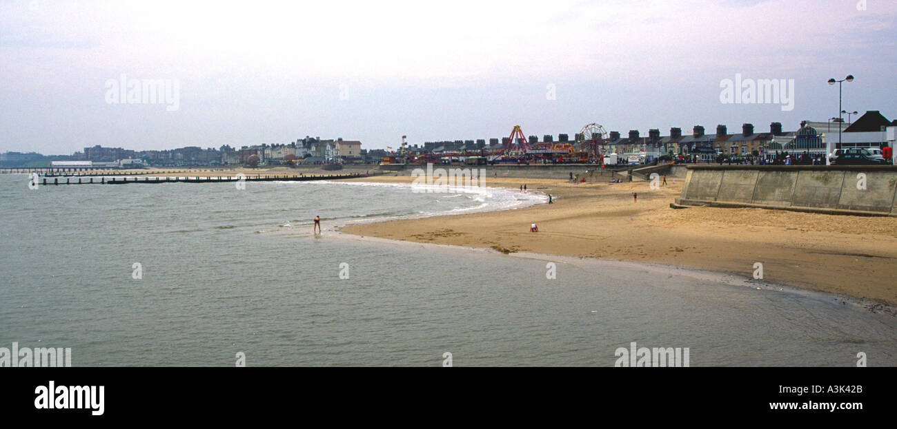 La spiaggia e il lungomare Lowestoft Suffolk in Inghilterra Foto Stock