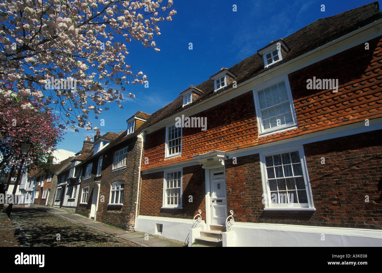 Pantiles on house Church Square Rye East Sussex Inghilterra GB UK Europa Foto Stock