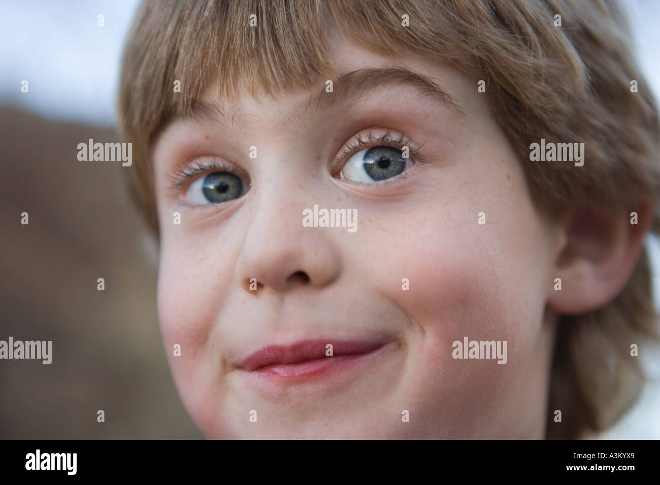 Chiudere fino a sette anni di old boy Foto Stock