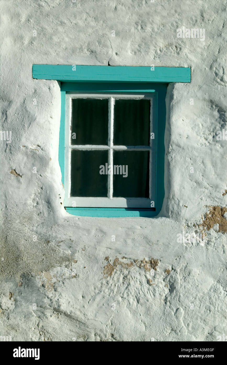 Sud Africa, Provincia del Capo Occidentale, Struisbaai, storico Fisherman's cottage, finestra, Cape Dutch Architecture Foto Stock