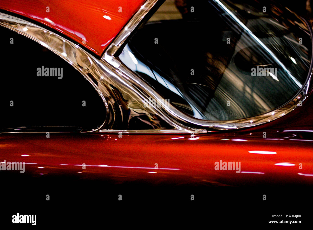 Vecchia auto da collezione visualizza rosso lucido american usa Foto Stock