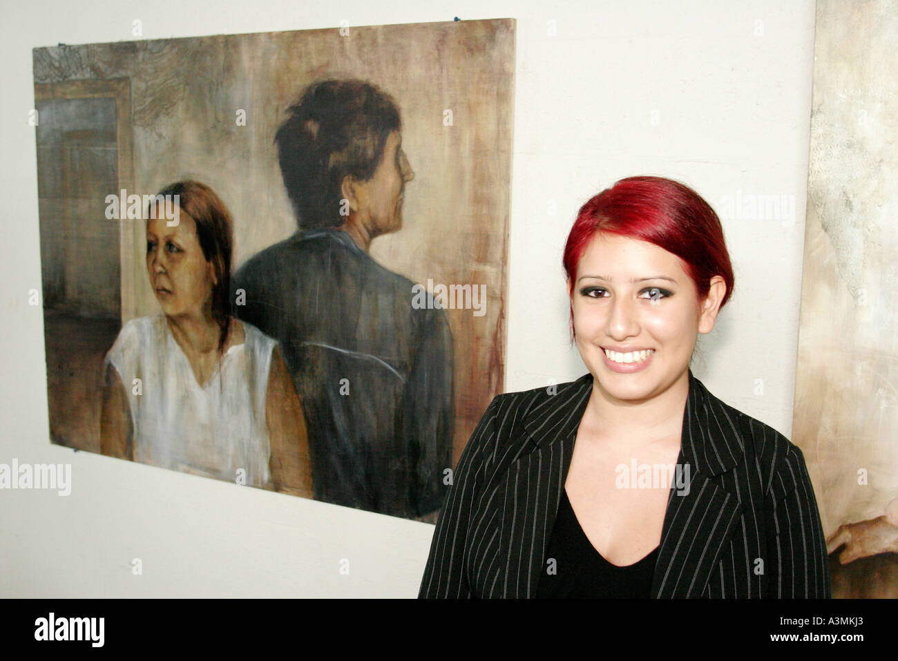 Miami Florida,National Foundation for Advancement in the Arts,scuola superiore,campus,studenti istruzione alunni allievo,arte, artista,Student st Foto Stock