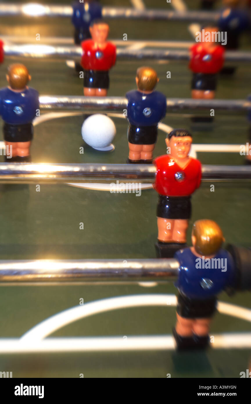 Close up dettaglio foosball tabella Foto Stock
