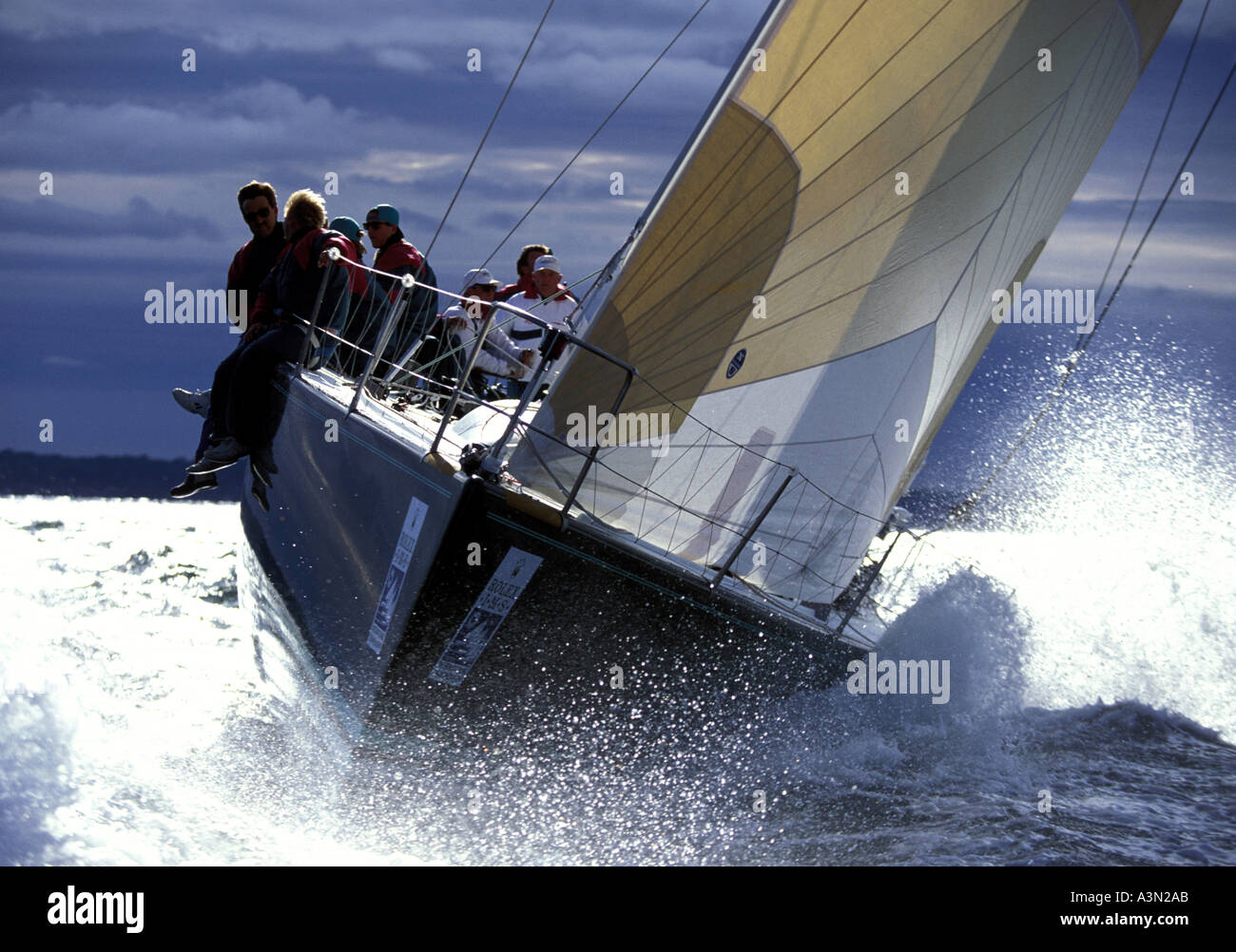 IMS racing yacht su Long Island Sound Foto Stock