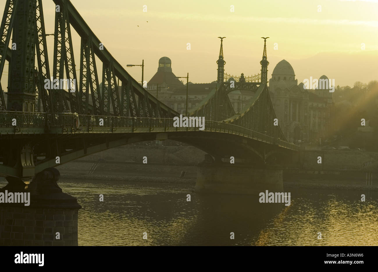 Foto del Ponte della Libertà a Budapest Foto Stock