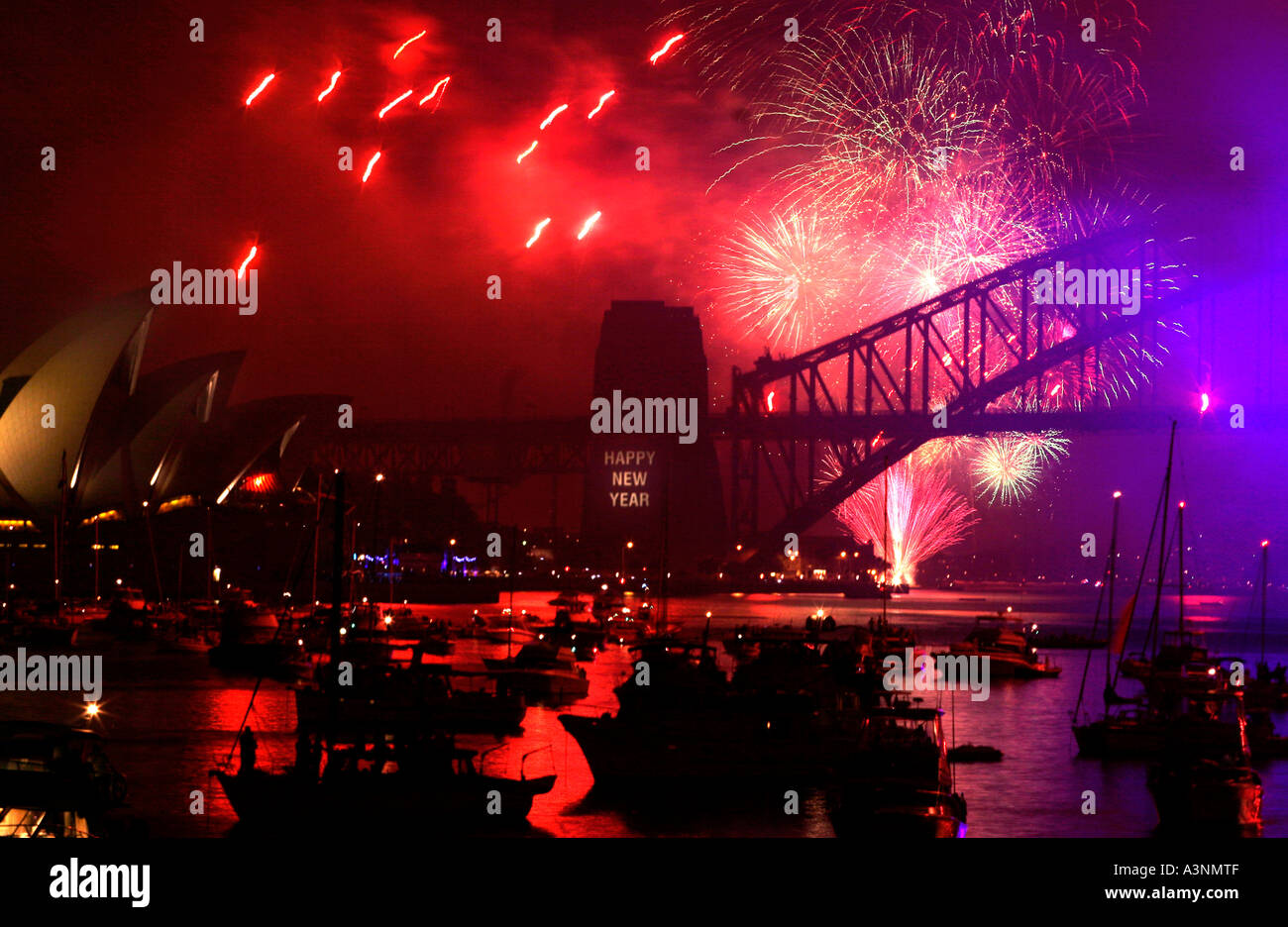 Il veglione di Capodanno Sydney Foto Stock