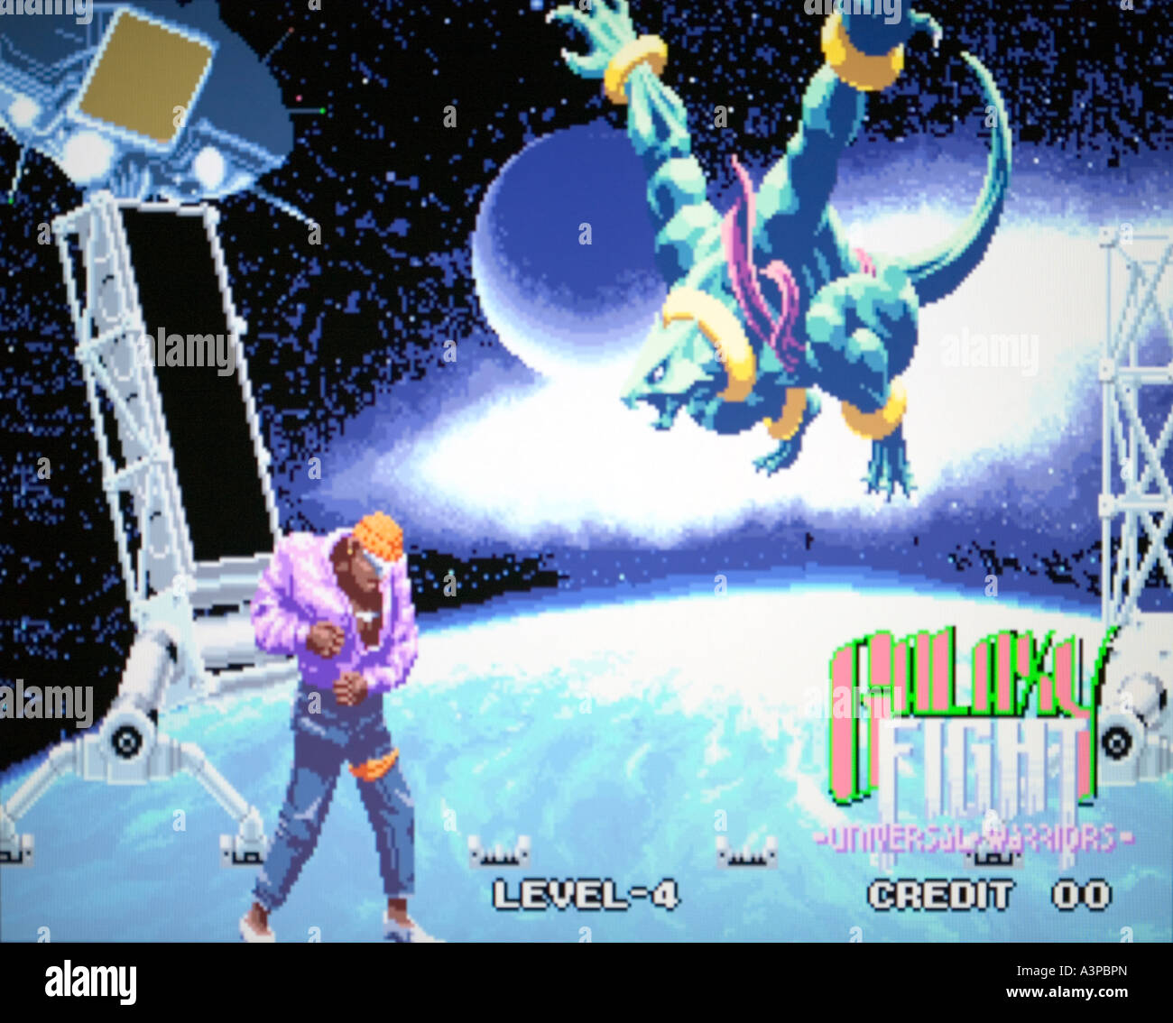 Galaxy lotta universale Sunsoft guerrieri Sun Electronics annata 1995 videogioco arcade screenshot solo uso editoriale Foto Stock