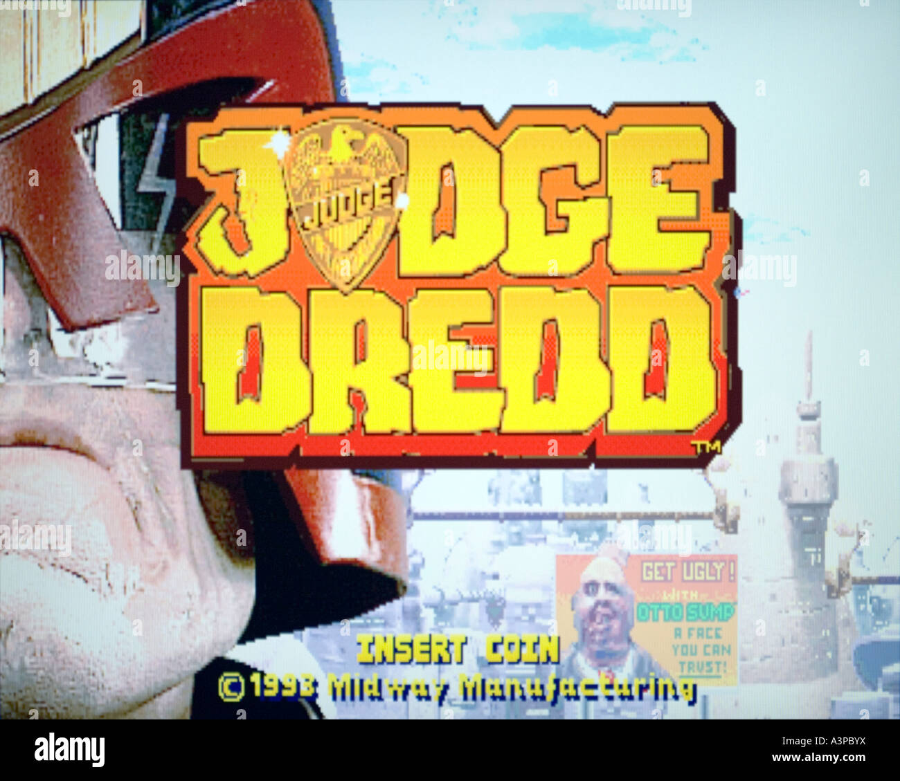 Judge Dredd Midway vendemmia 1992 videogioco arcade screenshot solo uso editoriale Foto Stock