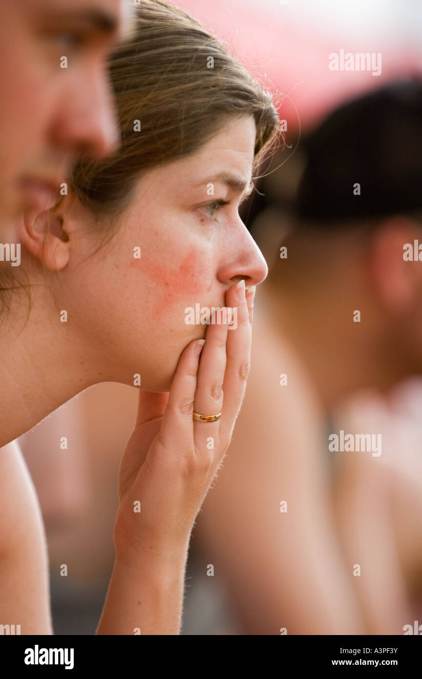 Calcio femminile sostenitore alla coppa del mondo 2006 Foto Stock