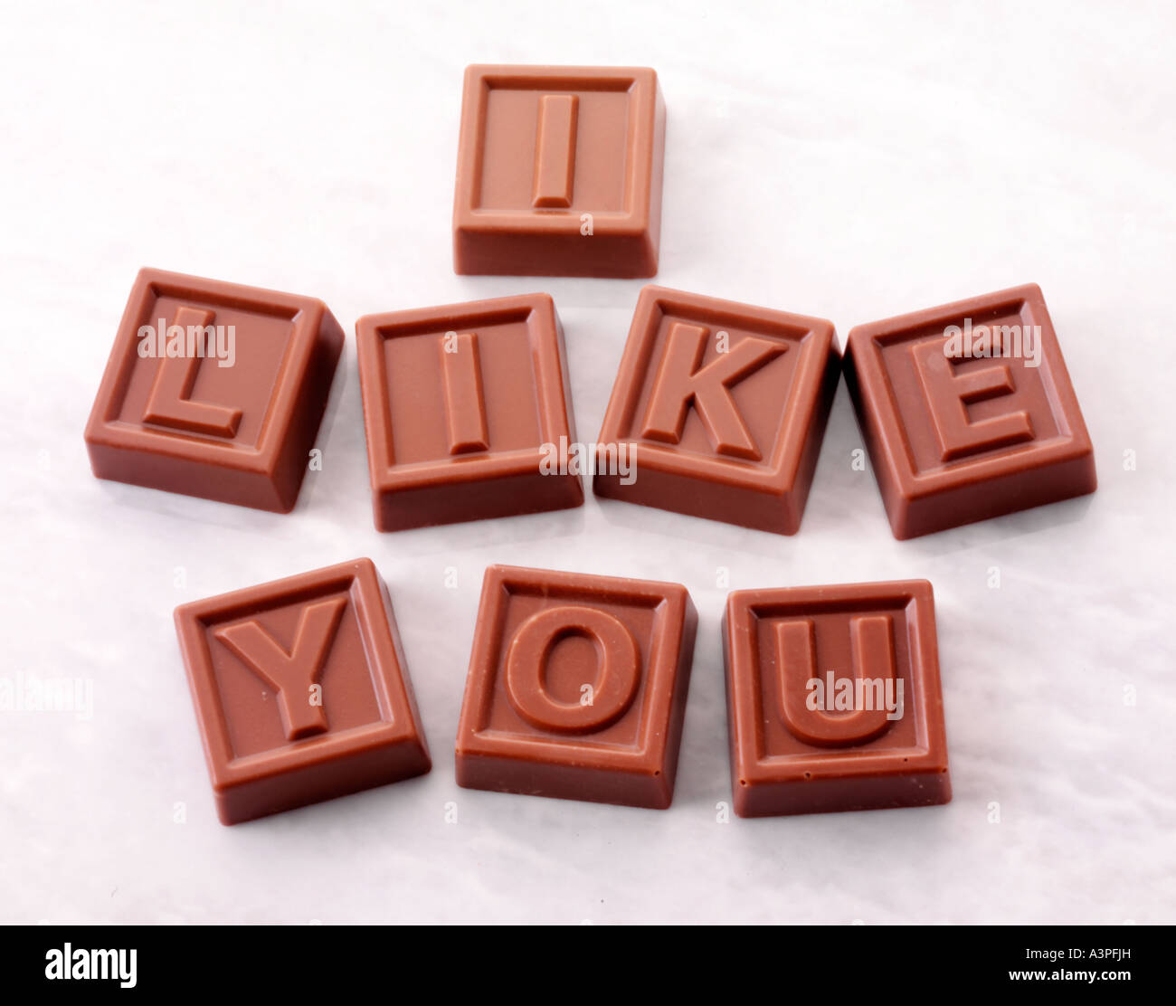 Lei mi piace cioccolatini Foto Stock