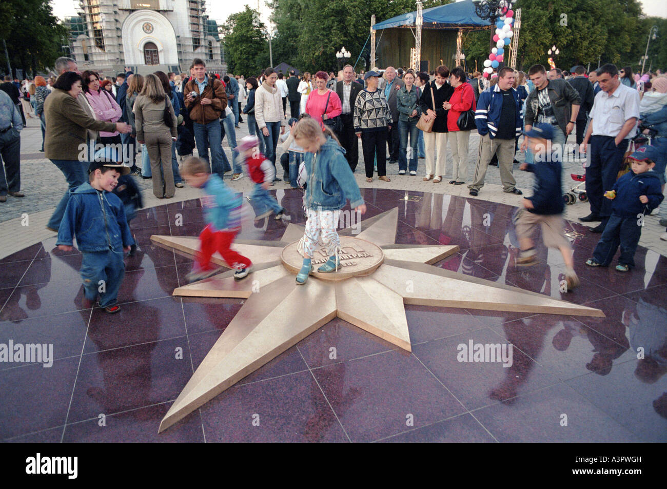 La Piazza della Vittoria (Ploschad Pobedy) nella regione di Kaliningrad, Russia Foto Stock