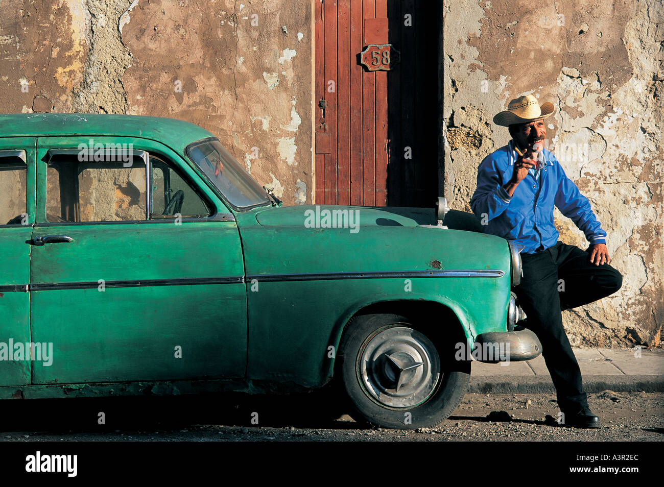 Vecchia auto in Havana Cuba Foto Stock