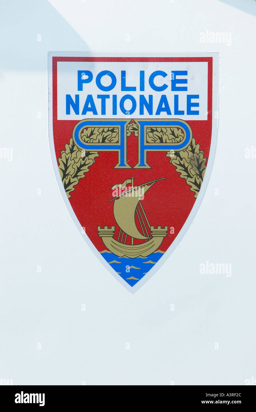 Emblema della polizia di Parigi vigore Agosto 2004 Foto Stock