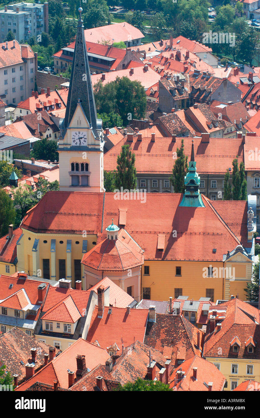 Vista aerea del , LJUBLJANA, SLOVENIA Foto Stock