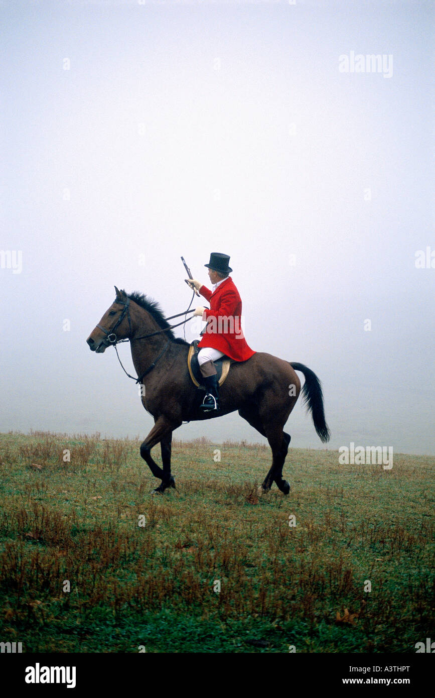 Di ritorno da Fox Hunt, Chester County, Pennsylvania, Foto Stock