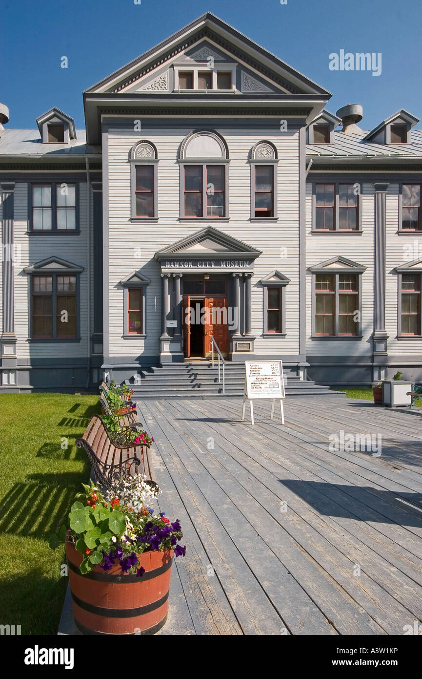 Dawson City / Dawson City Museum Foto Stock