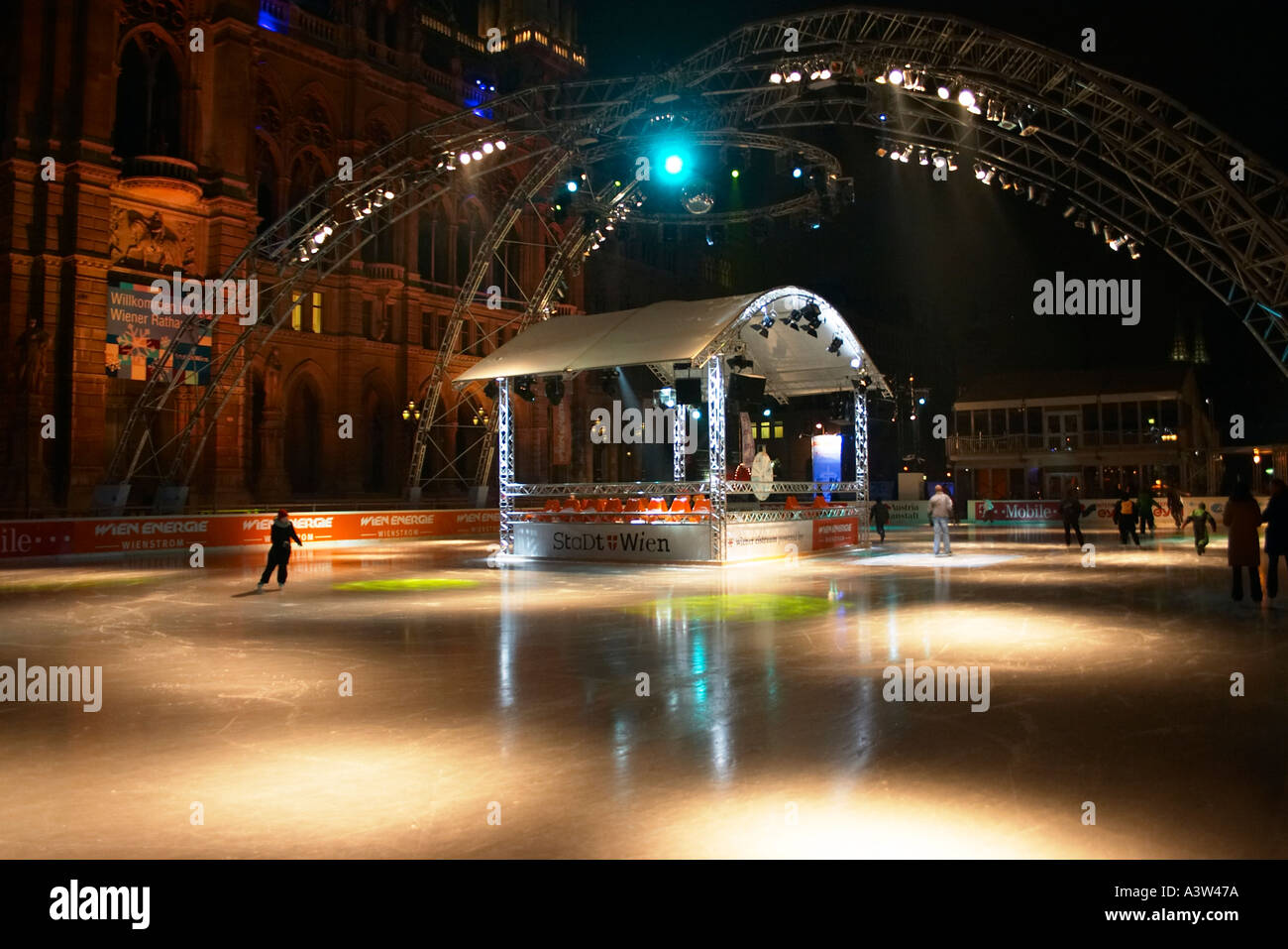 Wiener Eistraum, pattinaggio in Vienna Foto Stock